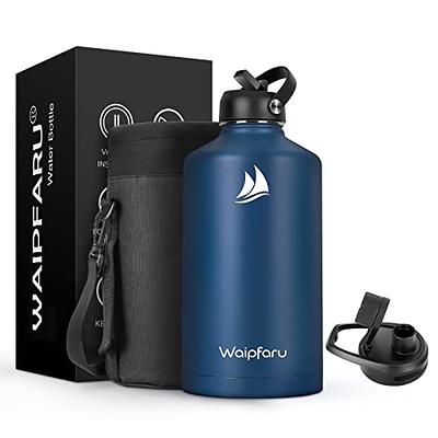 Stainless Steel Water Bottle Double Wall Vacuum Insulated Sports Gym Metal  Flask