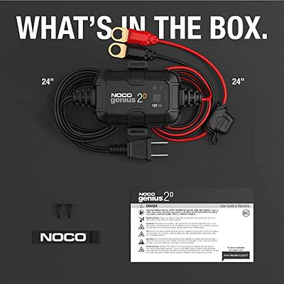  NOCO GENIUS1, 1A Smart Car Battery Charger, 6V and 12V  Automotive Charger, Battery Maintainer, Trickle Charger, Float Charger and  Desulfator for Motorcycle, ATV, Lithium and Deep Cycle Batteries :  Automotive