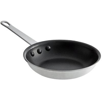 Vollrath Tribute 14 Tri-Ply Stainless Steel Non-Stick Fry Pan with  CeramiGuard II Coating and Black Silicone Handle 692414