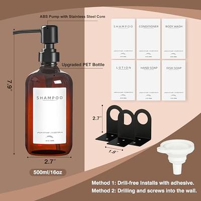 Shampoo and Conditioner Dispenser Shower Soap Dispenser Drill Free Shampoo Dispenser for Shower Wall Shampoo Holder for Shower Wall Shower Soap