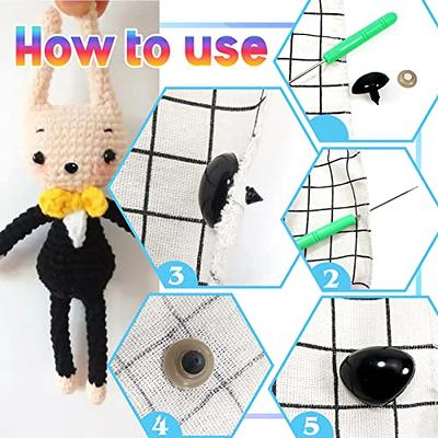 20 Pairs Dragon Eye Safety Eye for Stuffed Animal Doll Making with Washer  Craft Eyes Teddy Bear Amigurumi Crochet Toy 9mm