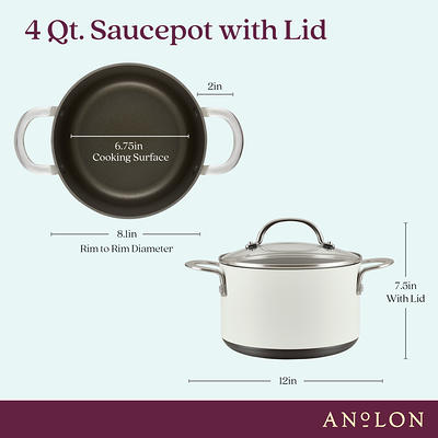 Anolon Achieve 12 Nonstick Hard Anodized Frying Pan Cream : Target