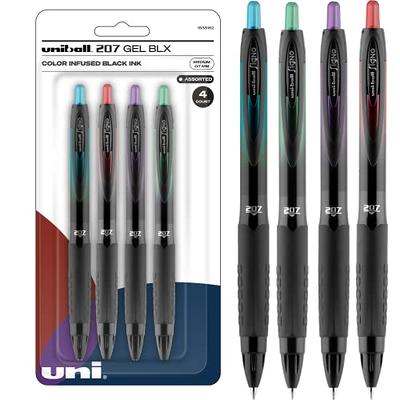 Uniball Signo 207 Impact RT Retractable Gel Pen, 4 Black Pens, 1.0Mm