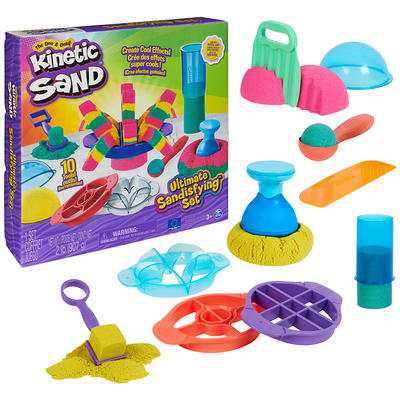 Play Sand Kit - 32 PC Sand Toy Set 3.3lbs Magic Sand, Molds & Tools Blue