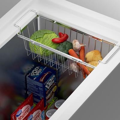 Livoccur Freezer Baskets for Chest Freezer, Adjustable Chest Freezer  Organizer Bins Fits Most Deep Freezers, Deep Freezer Organizer Bins with  Handle