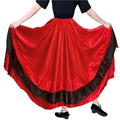 Flamenco Costume Performor Dress Women Ballroom Performance Dance Wear  Skirt