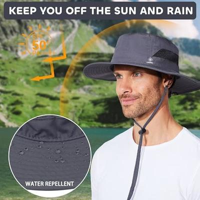 Rainny Summer Outdoor Sun Hat Protection Bucket Boonie Cap Solid Adjustable Fishing  Hat