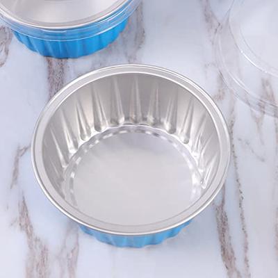 Proshopping 50 Pieces Paper Mini Bundt Cake Pans, Disposable Paper Baking Molds, Small Fluted Cake Pan, Nonstick Cupcake Liners for Pound Cakes - 4