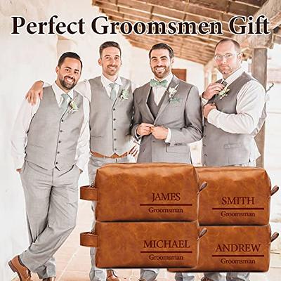 Personalized Groomsmen Toiletry Bag, Canvas Wash Bag