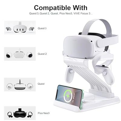 VR Headset Holder VR Accessories For Meta Quest 3 Stand Display Holder  Mount Station Space Saving