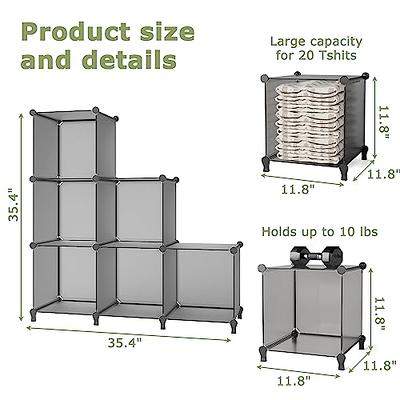 FUNLAX Cube Storage Shelf, 6 Storage Cubes Closet Organizers and