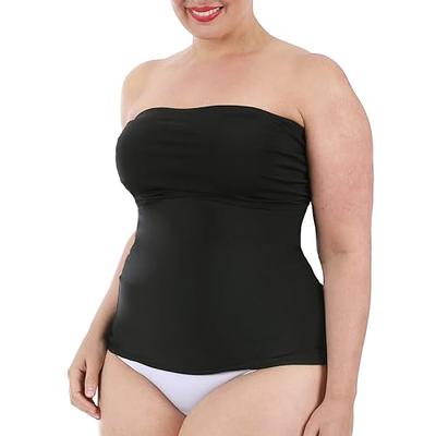 InstantFigure Womens Compression Shapewear Tummy Control Strapless Bandeau  Tube Top WBT035 - Black - M - Yahoo Shopping