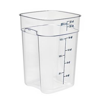 Vigor 12 Qt. Clear Square Polycarbonate Food Storage Container