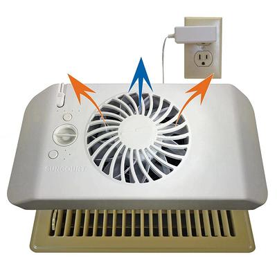 Feekoon 2 Pack Smart Quiet Register Booster Fan, 4'' x 10'' AC Vent Booster  Fan with Intelligent Thermostat Control and Remote Control, Cooling