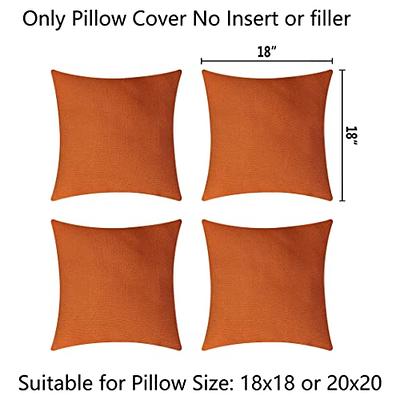 Demetex Fall Pillow Covers 18x18 Outdoor Set of 4 Waterproof Square Pillow  Case Decorative Throw Pillows for Patio Furniture Couch Decoration, 18 x 18  Inch, Burnt Orange - Yahoo Shopping