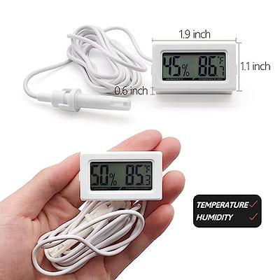 Mini Reptile Terrarium Thermometer Hygrometer with Probe Reptile  Thermometer and Humidity Gauge Digital Pet Thermometer with Fast Readout  for Turtles