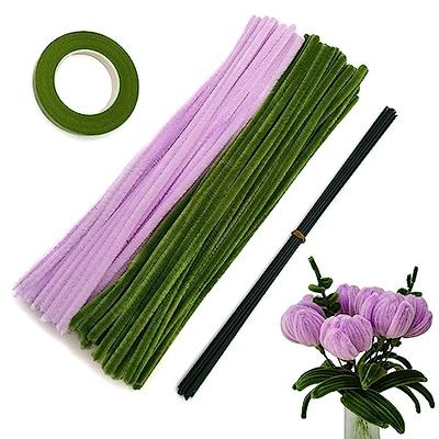 1 Set Pipe Cleaners Crafts Flexible Bendable Wire Colorful Chenille Stems  DIY Tulip Bouquet Making Kit Kids Girl DIY Flower Art