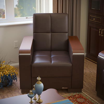 Ottomanson Recliner Chair for Adults, Brown, Easy Assembly, Living