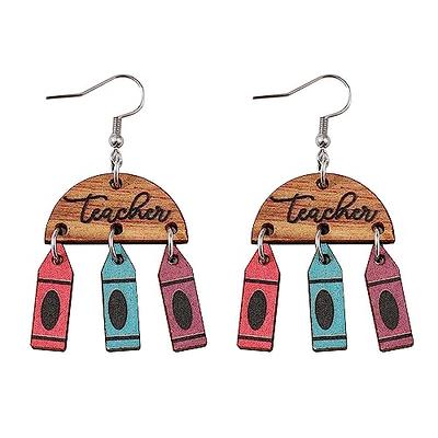 Wood School Logo Earring