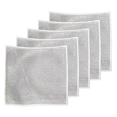 Wire Dishwashing Rags, Multipurpose Wire Dishwashing Rags for Wet and Dry, Multipurpose Non-Scratch Scrubbing Wire Dishwashing Rags (5Pack)