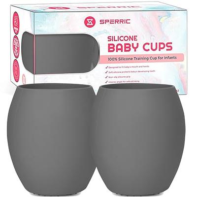 Toddler Silicone Straw Cups, Spill Proof Sippy Cup with Handles 6 Oz for  Baby 6+ Months, Helps Toddler Develop Independent Drinking Skills, 2 Pack