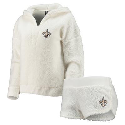 Carolina Panthers Concepts Sport Women's Fluffy Pullover Sweatshirt &  Shorts Sleep Set - White