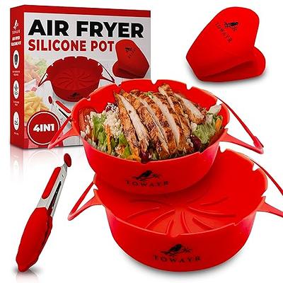 WAVELU Air Fryer Silicone Pot - [UPGRADED] Food Safe Air fryers