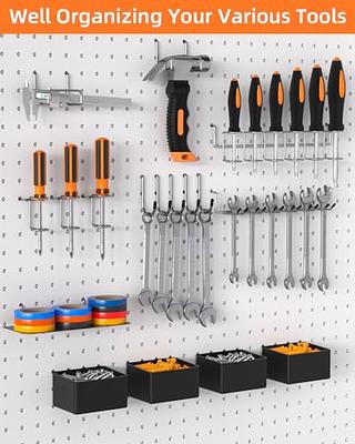 6 Sets Pegboard Bins With Rings Style Pegboard Hooks With Pegboard