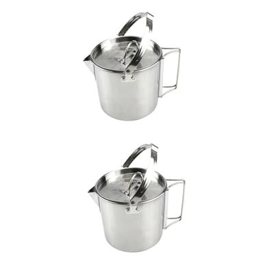 2L Chinese Copper Hot Pot Old Beijing Cookware Stainless Steel Charcoal  Camping 