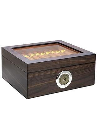 Mantello Cigars Travel Humidor Cigar Box- Digital Hygrometer - Cedar Wood  Interior Portable Humidor - Humidifier - Black, Holds Up to 6 Cigars -  Yahoo Shopping