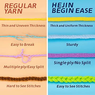  Yarn for Crocheting and Knitting Cotton Crochet Knitting Yarn  for Beginners with Easy-to-See Stitches Cotton-Nylon Blend Easy Yarn for  Beginners Crochet Kit(3x50g)-Yellow+White+Orange