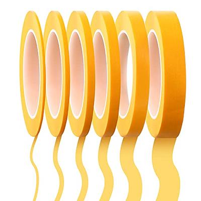 6 Rolls Pinstripe Tape 1/16, 7/10, 1/8, 1/4, 1/2 and 3/4 Inch x 52 Yard,  Thin Tape Masking Tape, Painters Automotive Masking Tape for DIY Car Auto  Paint Art (Yellow) - Yahoo Shopping