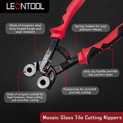 LEONTOOL 8-Inch Wheeled Mosaic Glass and Tile Nipper with 2 Tungsten-steel  Replacement Wheels Heavy Duty Glass Nippers Mosaic Tile Cutter Stained  Glass Supplies Glass Tile Nippers Mosaic Tools - Yahoo Shopping