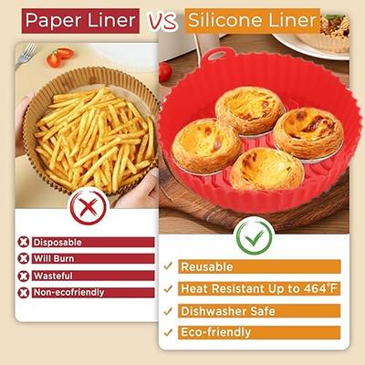 KNWOBL Air Fryer Silicone Liners, Silicone Air Fryer Liners