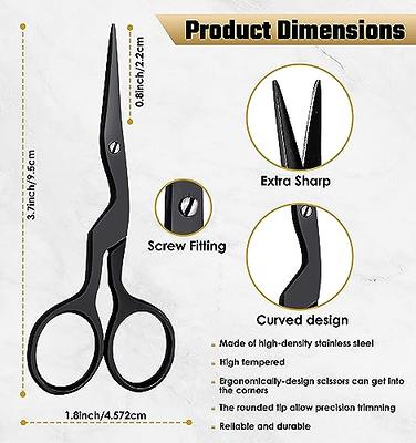 Eyebrow Scissors for Women and Men, Grooming Lash Beauty Scissors with  Curved and Rounded Safety Tip Eyebrow Trimmer Scissors With Brush, Tijeras  Para Cejas, Professional Black coated Trimming Scissor - Yahoo Shopping