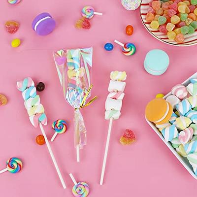 Cake Pop Sticks and Wrappers, Including 100 pcs 6-inch Paper Lollipop  Sticks, 100 pcs Iridescent Holographic Cellophane Bags, 100 pcs Gold Twist  Ties for Cakepop, Lollipop, Hard Candy,Chocolate - Yahoo Shopping