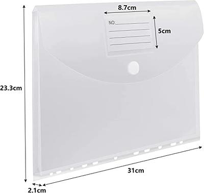 Large-Capacity Transparent Plastic File Folders,Expandable Binder Folders,  Letter/A4 Size Waterproof with Label Pocket and Snap Button for School Home  Work Office Organization(Clear Binder 25Pack) - Yahoo Shopping