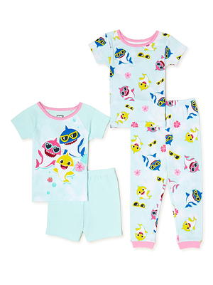 Gerber Baby Girls Toddler Snug Fit 4-Piece Pajama Set