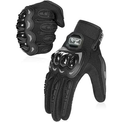 Kemimoto Motorcycle Gloves for Men, Full Finger Hard Knuckle