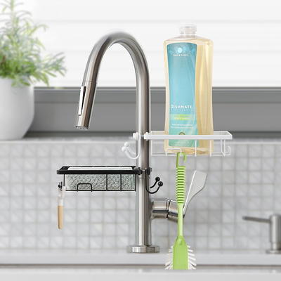 Bathroom Organizer Adjustable Tension Shower Pole Caddy, 4 Shelves, Satin  Nickel - AliExpress