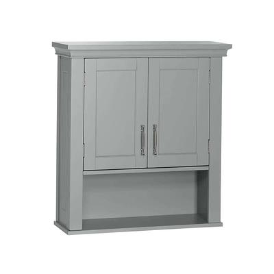 Dracelo 12.6 in. W x 6.1 in. D x 12.2 in. H White 2 Tier Bathroom Over The Toilet Storage Shelf with Wall Mounting Design