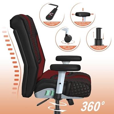 Mid Back Home Office Chair with Soft Armrest and Lumbar Support