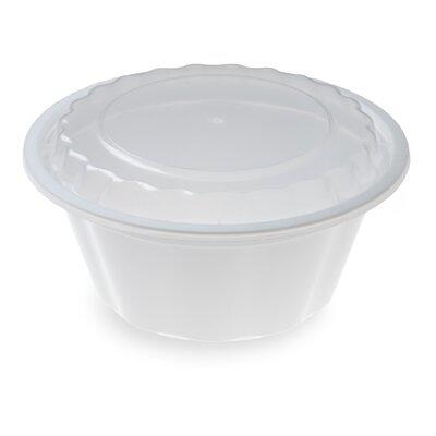 Asporto 32 oz Black Plastic 2 Compartment Food Container - with