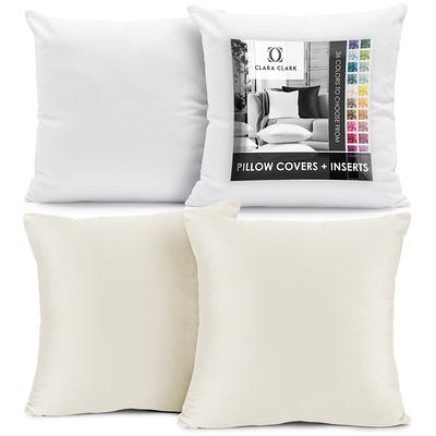 Throw Pillow Insert White Set of 4 for Decorative Cushion Stuffers