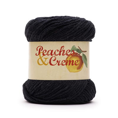 Peaches & Creme Solid 4 Medium Cotton Yarn, Forest Green 2.5oz/70.9g, 120  Yards 