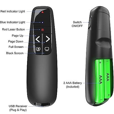 Presentation Clicker Wireless Presenter Remote, PowerPoint Clicker Computer  Clicker with Red Light, Clickers for PowerPoint Presentations Slide