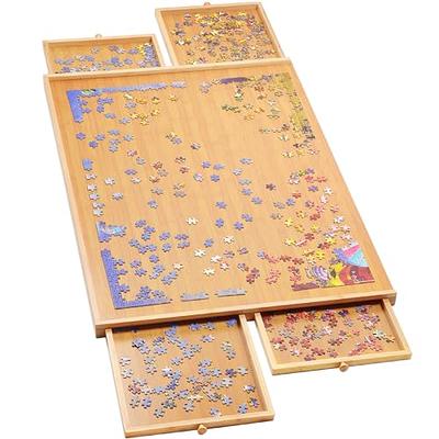 ibasenice 4Pcs tray puzzle board games jigsaw storage organizer jigsaw  puzzle table board dough bowl jigsaw puzzle board puzzle puzzle for adults