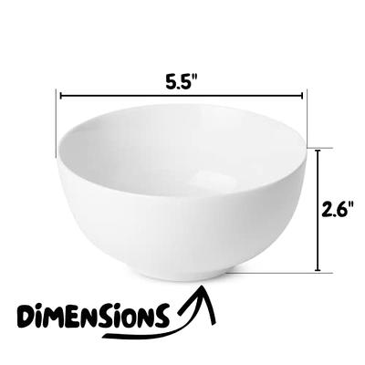 BTaT- White Cereal Bowls, Set of 12, 16 Ounces, Bowls, Cereal Bowl, White  Bowls, Small Bowls