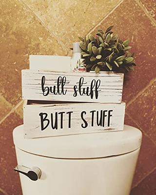 Wood Toilet Paper Holder / Caution Kids Bathroom Storage Box / White  Bathroom Decor / Toilet Storage Box / Farmhouse Bathroom Tray 