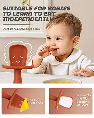 Baby Spoons - Self-feeding Toddler Utensils - First Stage Baby Led Wea